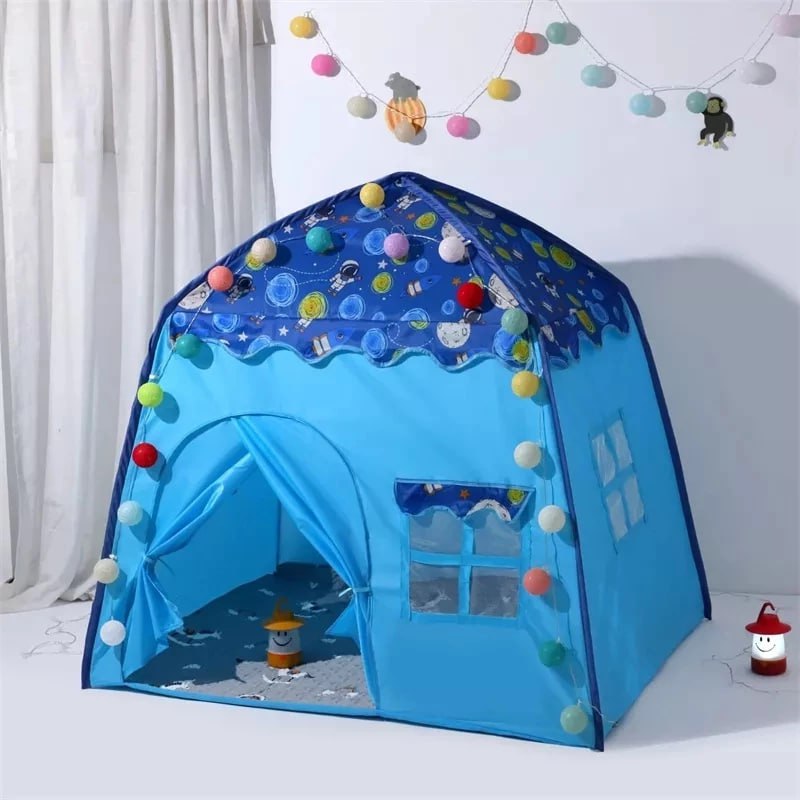 Barraca Infantil Menino azul foguete 1.3M cabana Menina princesa grande menor preco promocao