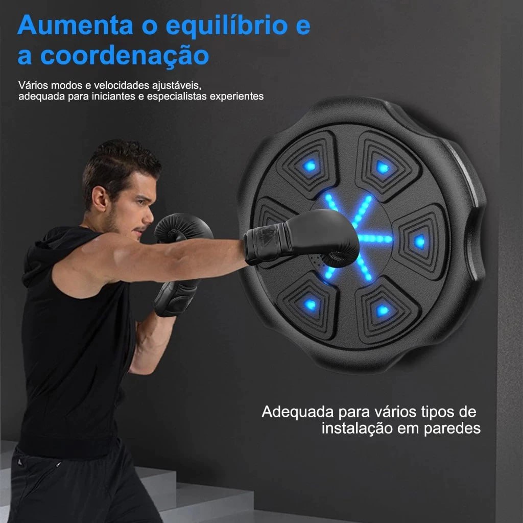 Máquina de boxe musical Bluetooth recarregável e de baixo ruído para uso doméstico