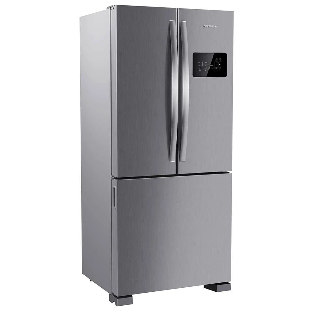 Geladeira Brastemp French Door BRO85AK Frost Free c Tec Inverter Turbo e Design Premium Inox 554L