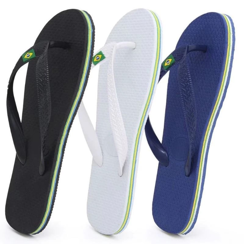 kit 3 chinelo top com bandeirinha