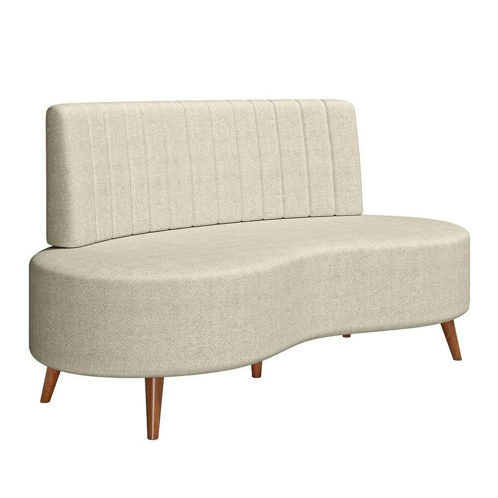 Sofá Living 2 Lugares com Pés em Madeira Maciça 160cm Roseau Espresso Móveis